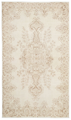 Beige Over Dyed Vintage Rug 5'10'' x 9'11'' ft 177 x 303 cm
