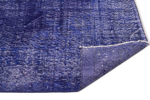 Purple Over Dyed Vintage Rug 5'7'' x 9'7'' ft 170 x 291 cm