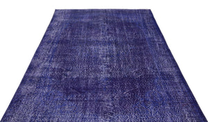 Purple Over Dyed Vintage Rug 5'7'' x 9'7'' ft 170 x 291 cm
