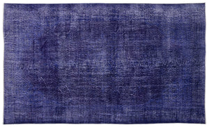 Purple Over Dyed Vintage Rug 5'7'' x 9'7'' ft 170 x 291 cm