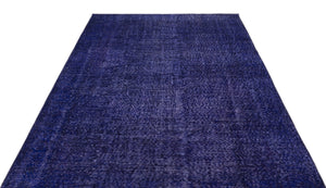 Purple Over Dyed Vintage Rug 5'8'' x 9'3'' ft 172 x 283 cm