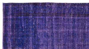 Purple Over Dyed Vintage Rug 5'1'' x 9'4'' ft 155 x 285 cm