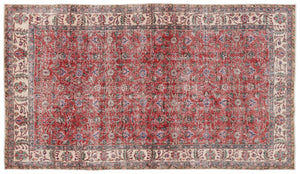 Naturel Over Dyed Vintage Rug 4'10'' x 8'8'' ft 148 x 264 cm