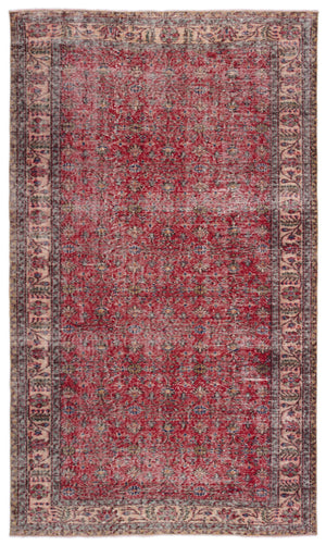 Naturel Over Dyed Vintage Rug 5'5'' x 9'3'' ft 165 x 283 cm