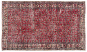 Naturel Over Dyed Vintage Rug 5'5'' x 9'3'' ft 165 x 283 cm