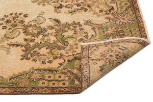 Beige Over Dyed Vintage Rug 5'0'' x 9'2'' ft 153 x 280 cm