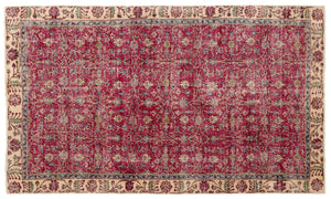 Naturel Over Dyed Vintage Rug 5'3'' x 8'12'' ft 160 x 274 cm
