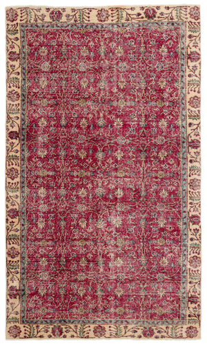 Naturel Over Dyed Vintage Rug 5'3'' x 8'12'' ft 160 x 274 cm