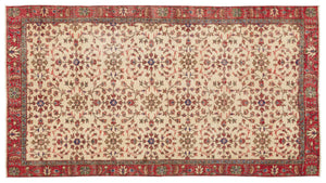 Naturel Over Dyed Vintage Rug 4'10'' x 8'8'' ft 147 x 265 cm
