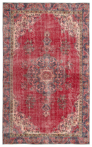 Naturel Over Dyed Vintage Rug 5'8'' x 9'5'' ft 173 x 286 cm