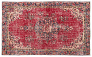 Naturel Over Dyed Vintage Rug 5'8'' x 9'5'' ft 173 x 286 cm