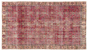 Naturel Over Dyed Vintage Rug 4'11'' x 8'7'' ft 151 x 262 cm