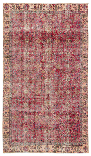 Naturel Over Dyed Vintage Rug 4'11'' x 8'7'' ft 151 x 262 cm