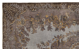 Gray Over Dyed Vintage Rug 6'0'' x 9'10'' ft 184 x 300 cm