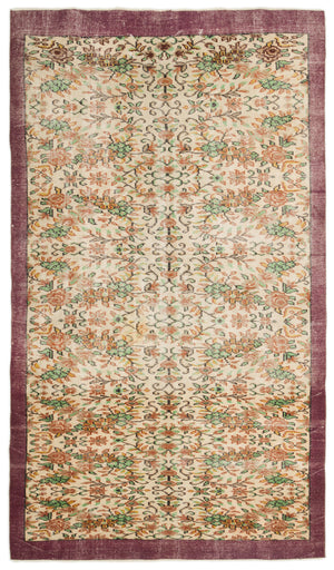 Naturel Over Dyed Vintage Rug 5'11'' x 9'7'' ft 180 x 292 cm