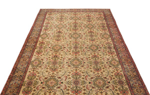 Brown Over Dyed Vintage Rug 5'4'' x 9'6'' ft 163 x 289 cm