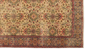 Brown Over Dyed Vintage Rug 5'4'' x 9'6'' ft 163 x 289 cm