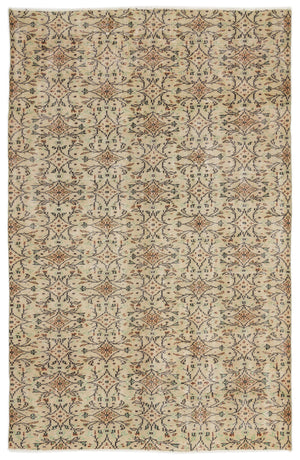 Naturel Over Dyed Vintage Rug 5'10'' x 8'12'' ft 177 x 274 cm