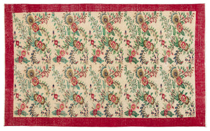Naturel Over Dyed Vintage Rug 5'8'' x 8'8'' ft 172 x 265 cm