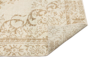 Beige Over Dyed Vintage Rug 5'6'' x 9'5'' ft 168 x 288 cm