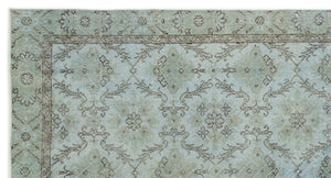 Blue Over Dyed Vintage Rug 5'0'' x 9'7'' ft 153 x 293 cm