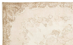 Beige Over Dyed Vintage Rug 5'11'' x 9'8'' ft 180 x 295 cm