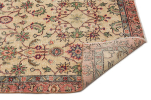 Naturel Over Dyed Vintage Rug 5'5'' x 9'6'' ft 166 x 290 cm