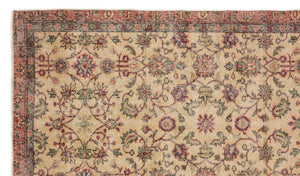 Naturel Over Dyed Vintage Rug 5'5'' x 9'6'' ft 166 x 290 cm