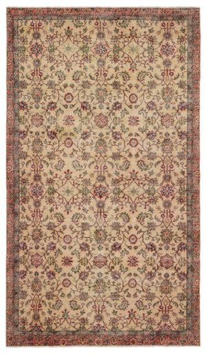 Naturel Over Dyed Vintage Rug 5'5'' x 9'6'' ft 166 x 290 cm