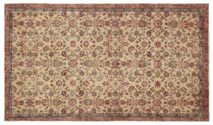 Naturel Over Dyed Vintage Rug 5'5'' x 9'6'' ft 166 x 290 cm