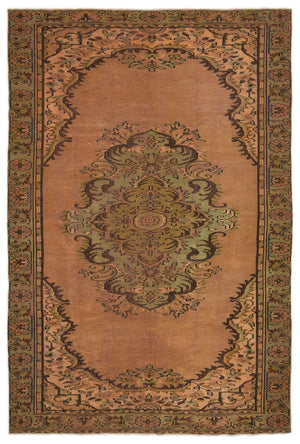 Naturel Over Dyed Vintage Rug 6'0'' x 8'10'' ft 183 x 268 cm