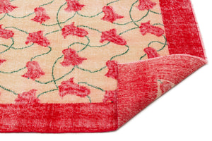 Naturel Over Dyed Vintage Rug 5'0'' x 8'3'' ft 153 x 251 cm