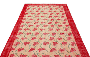 Naturel Over Dyed Vintage Rug 5'0'' x 8'3'' ft 153 x 251 cm