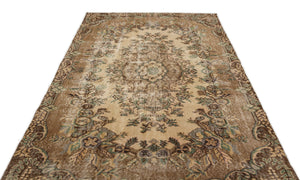 Naturel Over Dyed Vintage Rug 5'8'' x 9'1'' ft 173 x 278 cm