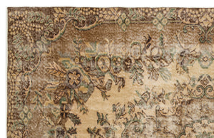 Naturel Over Dyed Vintage Rug 5'8'' x 9'1'' ft 173 x 278 cm