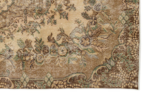 Naturel Over Dyed Vintage Rug 5'8'' x 9'1'' ft 173 x 278 cm