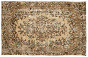 Naturel Over Dyed Vintage Rug 5'8'' x 9'1'' ft 173 x 278 cm