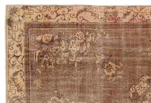 Naturel Over Dyed Vintage Rug 6'4'' x 9'8'' ft 193 x 294 cm