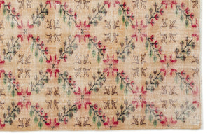 Naturel Over Dyed Vintage Rug 4'10'' x 7'5'' ft 148 x 225 cm