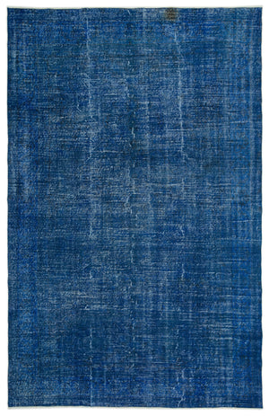 Blue Over Dyed Vintage Rug 6'6'' x 10'0'' ft 198 x 305 cm