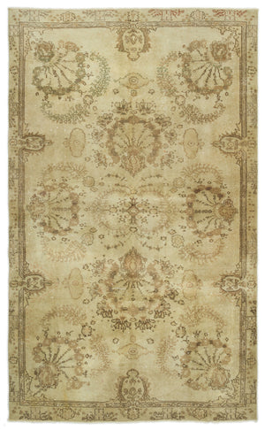 Naturel Over Dyed Vintage Rug 5'3'' x 8'8'' ft 160 x 263 cm