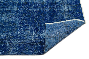 Blue Over Dyed Vintage Rug 6'0'' x 9'6'' ft 184 x 290 cm