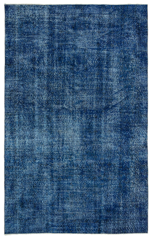 Blue Over Dyed Vintage Rug 6'0'' x 9'6'' ft 184 x 290 cm