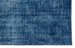 Blue Over Dyed Vintage Rug 6'0'' x 9'6'' ft 184 x 290 cm