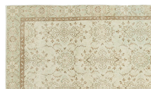 Beige Over Dyed Vintage Rug 5'9'' x 9'11'' ft 176 x 301 cm