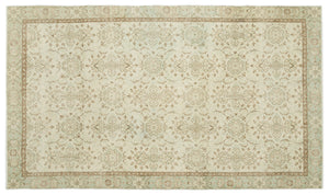 Beige Over Dyed Vintage Rug 5'9'' x 9'11'' ft 176 x 301 cm