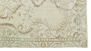 Beige Over Dyed Vintage Rug 4'11'' x 8'12'' ft 150 x 274 cm