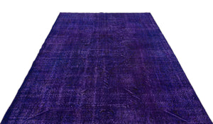 Purple Over Dyed Vintage Rug 6'2'' x 9'9'' ft 188 x 297 cm