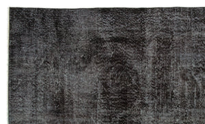 Black Over Dyed Vintage Rug 5'6'' x 9'4'' ft 168 x 285 cm