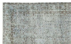Gray Over Dyed Vintage Rug 5'8'' x 9'4'' ft 172 x 285 cm